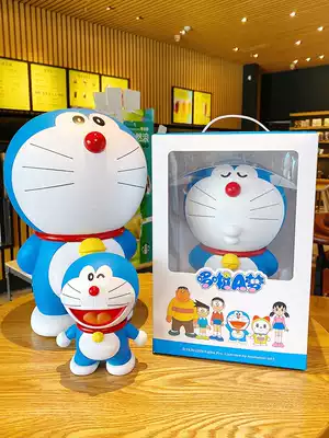 Genuine Doraemon deposit box cartoon Dingdang cat children's piggy bank anti-fall can access the money deposit tube large capacity