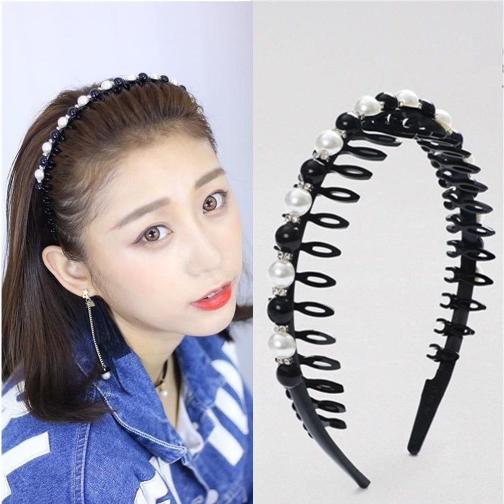 Hair clamp female hair hoop 2021 new red face shaped hair clamp with tooth broken hair clamp 2020 hair hoop