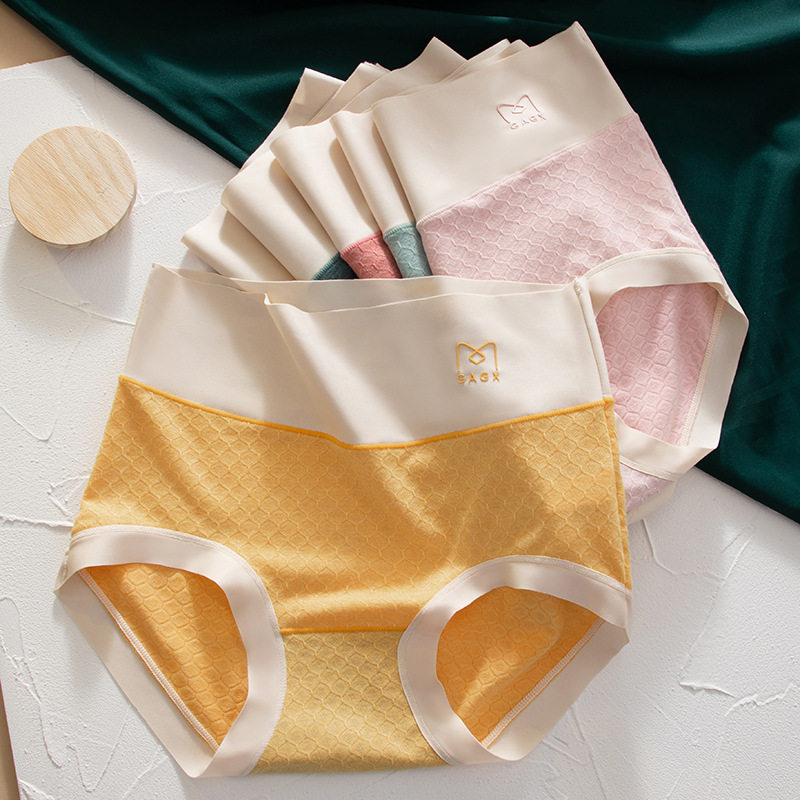 New Modale high waist bunches underpants female antibacterial pure cotton crotch large size with hip-free nude-feel triangle pants lady