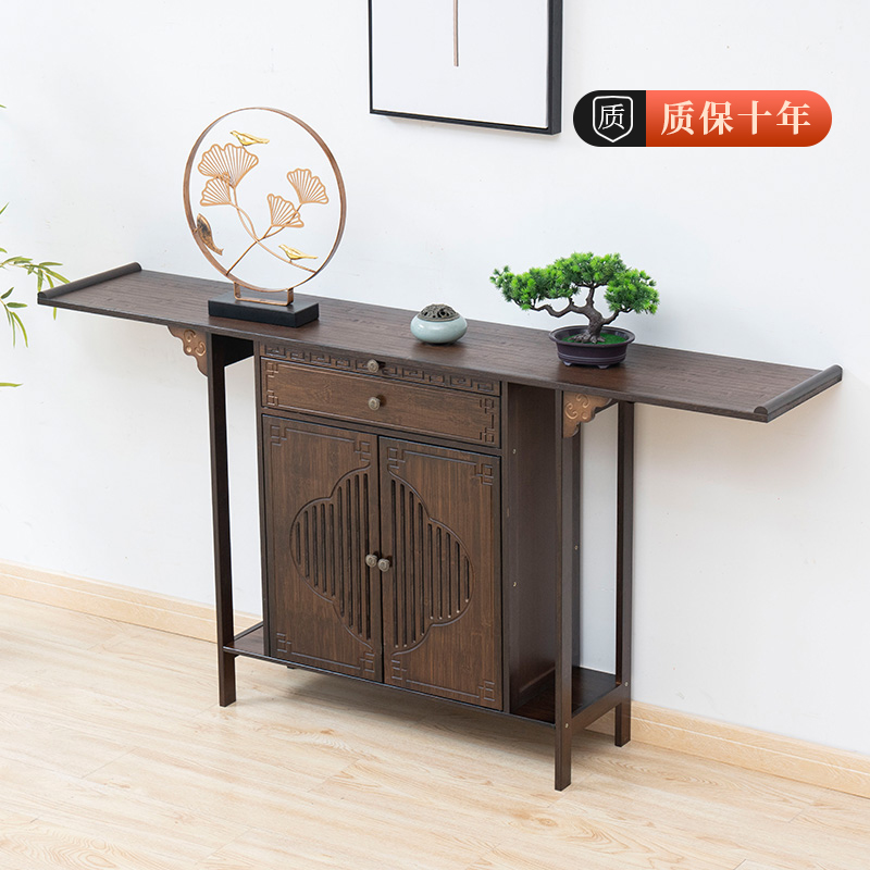 New Chinese Nan Zhuxuan Xuan Guan Cabinet Modern Simple Door Hall Cabinet Solid Wood Rack Bar Case Shoes Cabinet Integrated Genguan Table for Table-Taobao