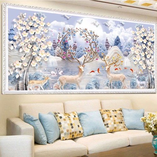 Cross -STITCH 2022 Новая линейная вышивка оленя, вышитая гостиная ручной работы, домашняя полная вышивка, вышиваемая пара любовь