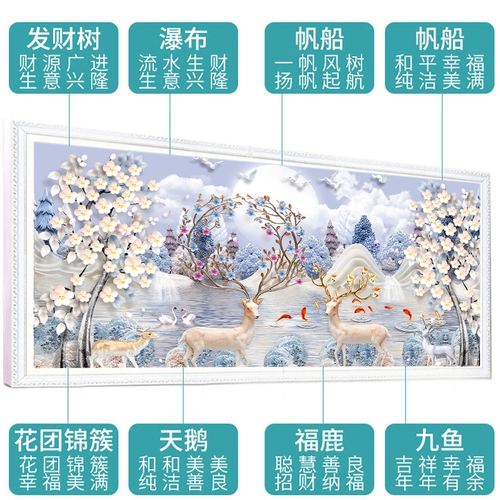 Cross -STITCH 2022 Новая линейная вышивка оленя, вышитая гостиная ручной работы, домашняя полная вышивка, вышиваемая пара любовь