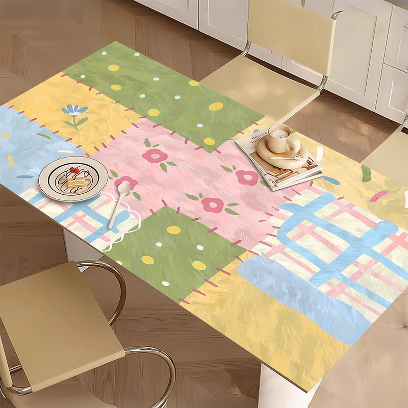 Modern Cream-Style Tablecloth, Waterproof, Oil-Proof, No-Wash, Anti-Scalding, Heat-Insulating Table Mat, High-Temperature Resistant Coffee Table Desktop Protection Mat Modern Cream-Style Tablecloth, Waterproof, Oil-Proof, No-Wash, Anti-Scalding, Heat-Insulating Table Mat, High-Temperature Resistant Coffee Table Desktop Protection Mat