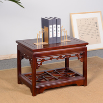 New Chinese Living Room Solid Wood Home Tea Table Small Tea Table Elm Wood Tea Table Rectangular Corner A Few Sides A Few Sofa Side Cabinets