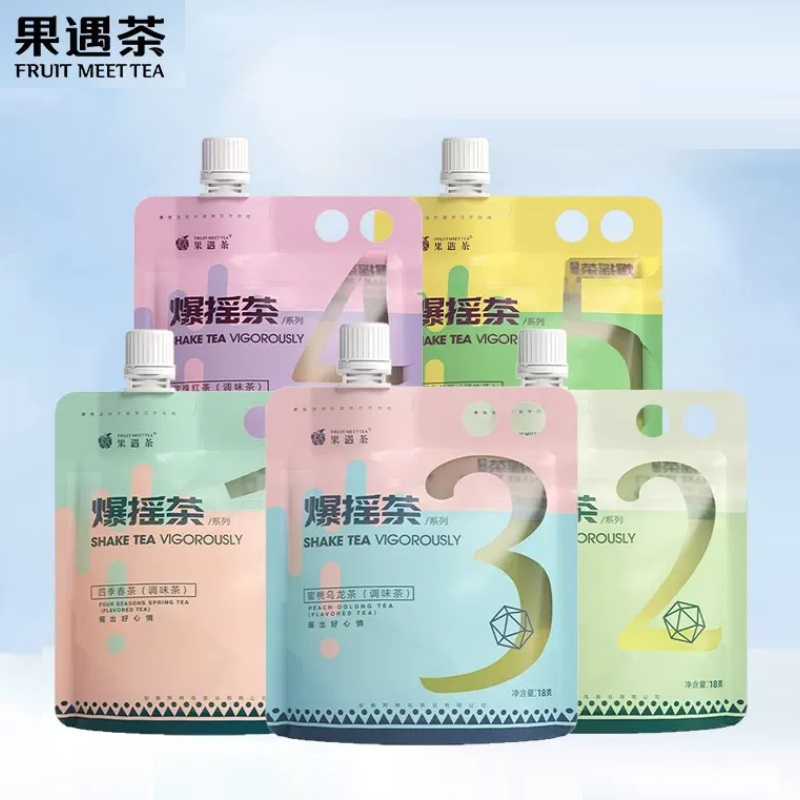 首单+签到！果遇茶爆摇茶茉莉乌龙茶玫瑰茶