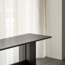 Nordic light luxury reticulated yarn White yarn curtain curtain living room bay window balcony yarn transparent transparent semi-shading window screen