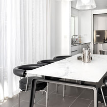 Fish bone pattern curtain white curtain striped yarn thickened window screen hollow gauze