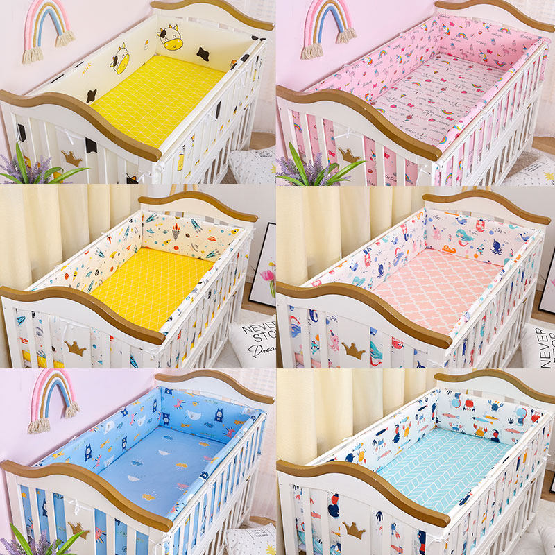 Baby crib fence kit anti-collision breathable children's bedding supplies cotton soft bag baby stitching blocking cloth custom