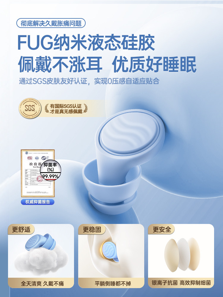 [Imported from the United States] Earplugs Specifically for Sleeping, Super Soundproof Silicone That Does Not Hurt the Ears, Anti-Snoring and Anti-Noise Artifact