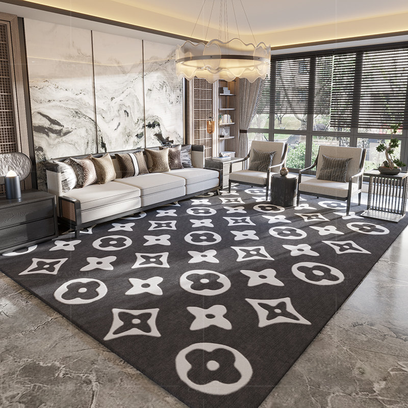 Light luxury modern minimalist living room carpet sofa coffee table blanket bedroom full bedside blanket Nordic gray European floor mat