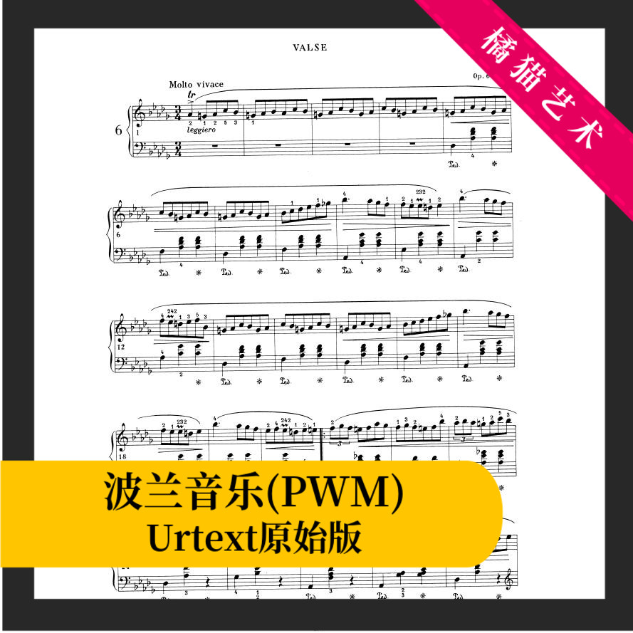 Shaw downfall D for a minute (puppy) round dance song Op 64 No 1 original with finger