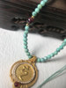 Raw Turquoise 925 Silver Seed Pendant Necklace