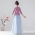 Cô gái phong cách Trung Quốc sườn xám 2020 mùa xuân và mùa hè mới của trẻ em trang phục guzheng cô gái nhỏ cho thấy quần áo wo Trang phục Trung Quốc - Váy trẻ em