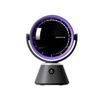 Desktop No Leaf fan office mute table Small mobile small air conditioning Heat dissipation portable dormitory bed mute charging extra-long sequel cooling theorizer multifunction desktop electric fan 1307T