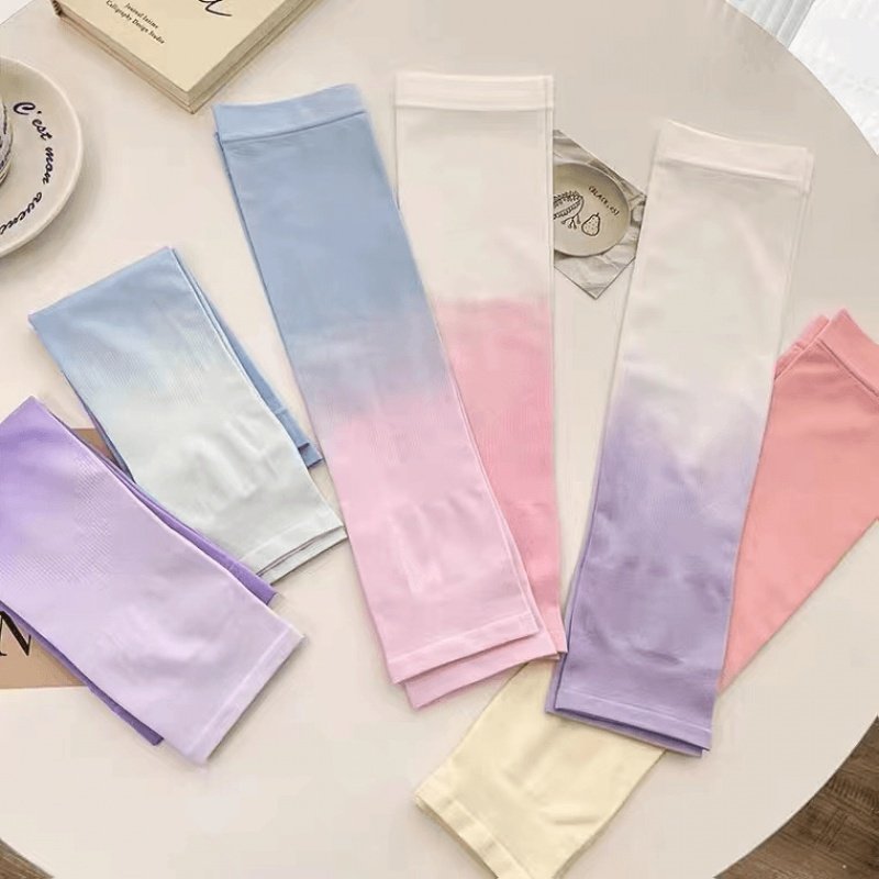 Summer Sun Protection Ice Sleeve Set with Gradient Color Ice Sleeves for Outdoor Cycling and Driving to Protect Against Uv Rays