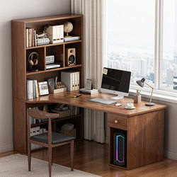 Computer Desktop Table For Home Corner Desk Bookshelf Bucket Cabinet Combination Integrated Minimalist Bedroom Student Writing Learning Table