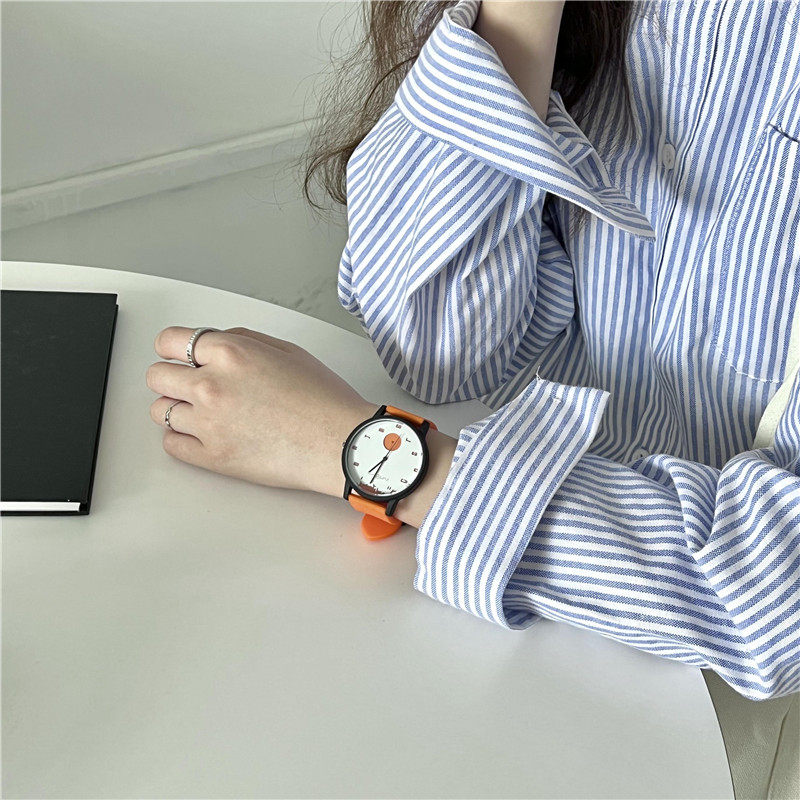 Minimalist Women's Quartz Watch With Silicone Strap For Girls_voghion.com