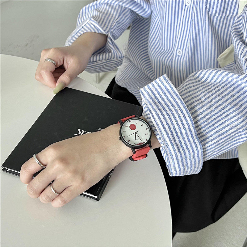Minimalist Women's Quartz Watch With Silicone Strap For Girls_voghion.com