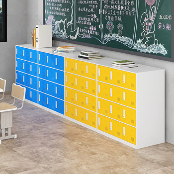 Steel colored schoolbag cabinet storage cabinet