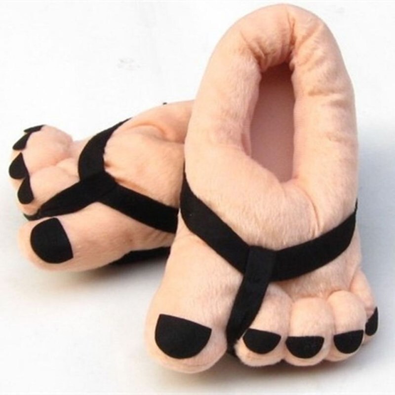 Big Toe Slippers, Personalized and Creative Quirky Barefoot Shoes, Hulk Slippers, Internet Celebrity Men's Slippers, Super Popular Plush Shoes