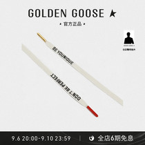 Golden Goose Unisex Shoelaces White Letters Print Shoe Strap Personality Accessories