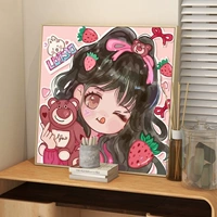 Цифровая мультяшная клубника для рисования, раскраска, акрил, масляная краска, «сделай сам», ручная роспись