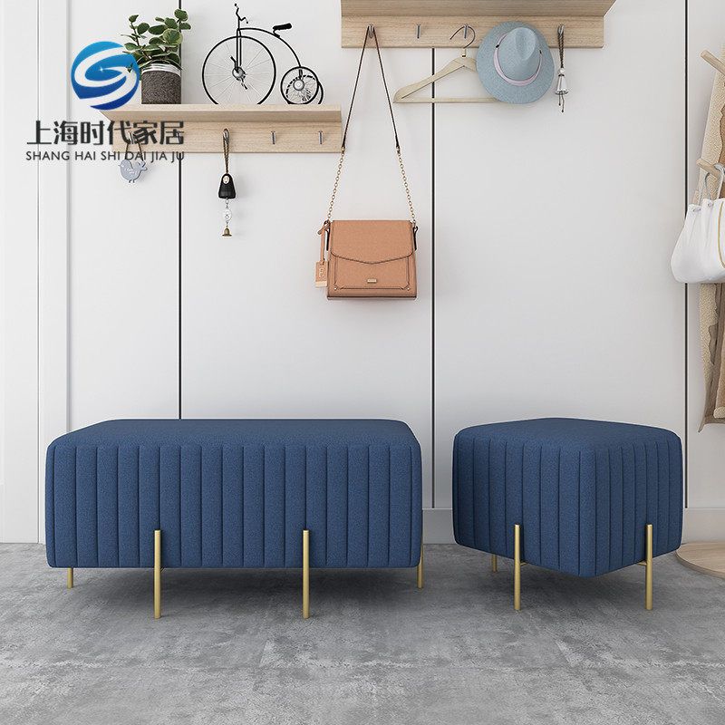 Nordic entry to replace shoe stool household door light luxury test room stool clotheroom clothes shop sofa stool wearing shoelstool