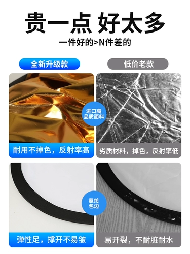 Фотография отражающая плата Выделенная небольшая портативная складная круговая круговая пять -в -в -одну камеру реквизита и ручные фотографии легкой пластины, освещение, внутреннее самостоятельное вещание, трансляция на открытом воздухе, на открытом воздухе легкая легкая доска