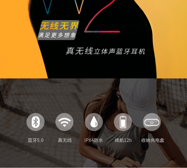漫步者 W2 TWS真无线蓝牙耳机 图2