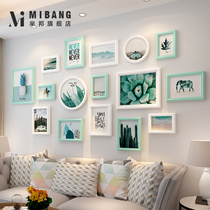 Living room photo wall decoration modern simple punch-free album background wall Photo frame hanging wall sticker creative personality combination