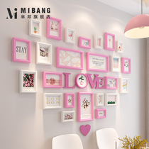 Nordic living room photo wall decoration self-paste net red free punch photo frame wall Photo wall Personality creative wall