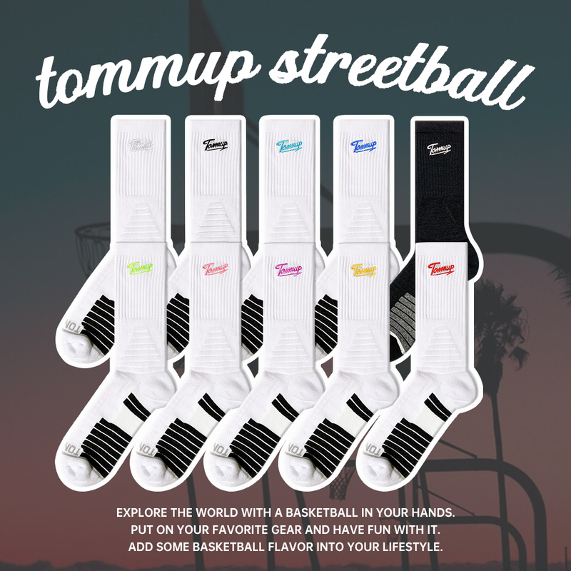 Tommup Socks Basketball Socks Men's Autumn and Winter Running Fitness High-Top Long Tube Elite Socks Towel Bottom Non-Slip Sports Socks