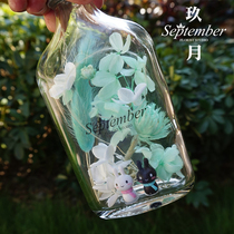 Jiuyue original eternal flower gift box glass bottle dried flower Tanabata Valentines Day special birthday gift for girlfriend ornaments