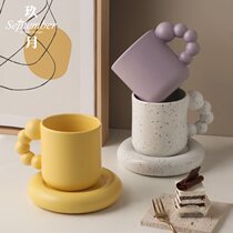 Nordic ceramic mug home creative personality trend coffee cup large capacity cute girl dessert Cup