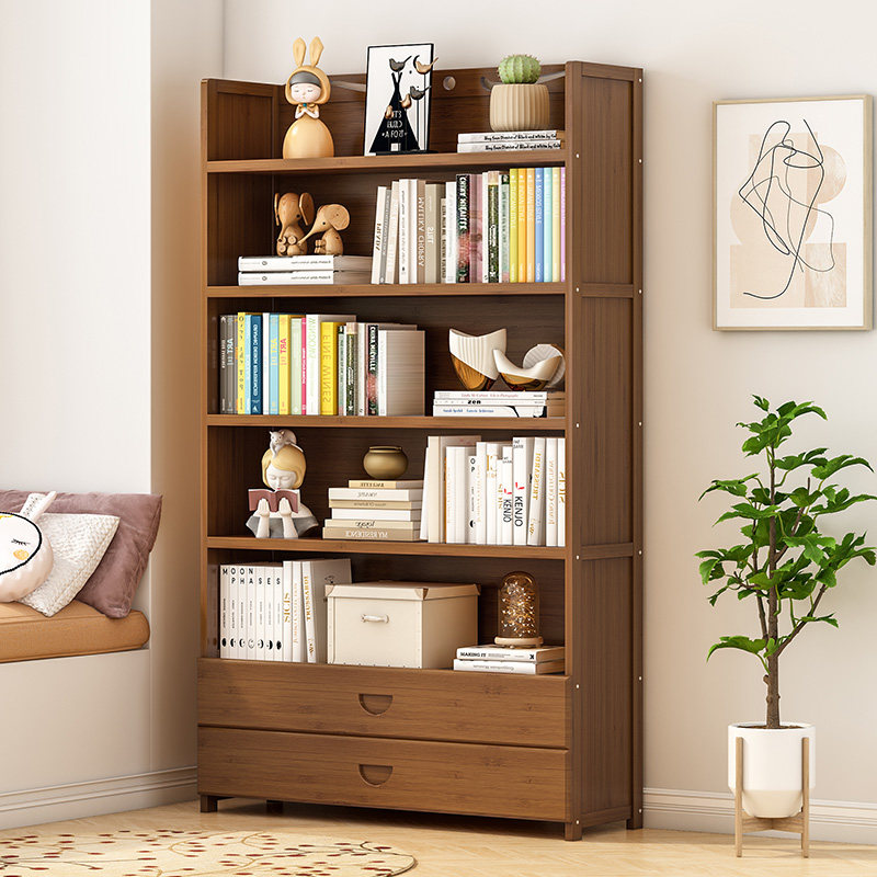 Bookshelves Shelve Shelves Landing Brief Children Students Solid Wood Bookcase Multilayer Desktop Provincial Space Home Living Room Admission