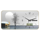 Perpetual calendar decorative painting wall clock without punching and mute
