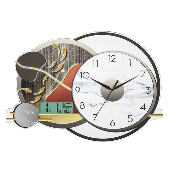 Decorative Painting Clock Perpetual Calendar Silent Clock