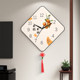 New Chinese style punch-free decorative wall clock with Chinese knot