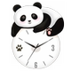 Panda Perpetual Calendar Decorative Silent Wall Clock No Punching