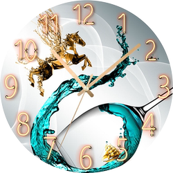 Dianlan Wall Clock, Creative Quartz Clock for Living Room, Decorative Clock, Wall-Mounted Bedroom Clock, No Drilling Required