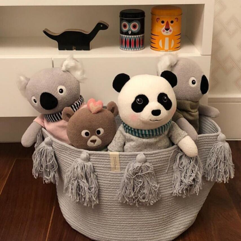 INS Children House Decoration Cotton Rope Braided Flow Su Containing basket Baby Room Inclusions Basket Photographic Props