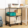Printer storage rack floor-to-ceiling cabinet solid wood storage removable office computer host box holder