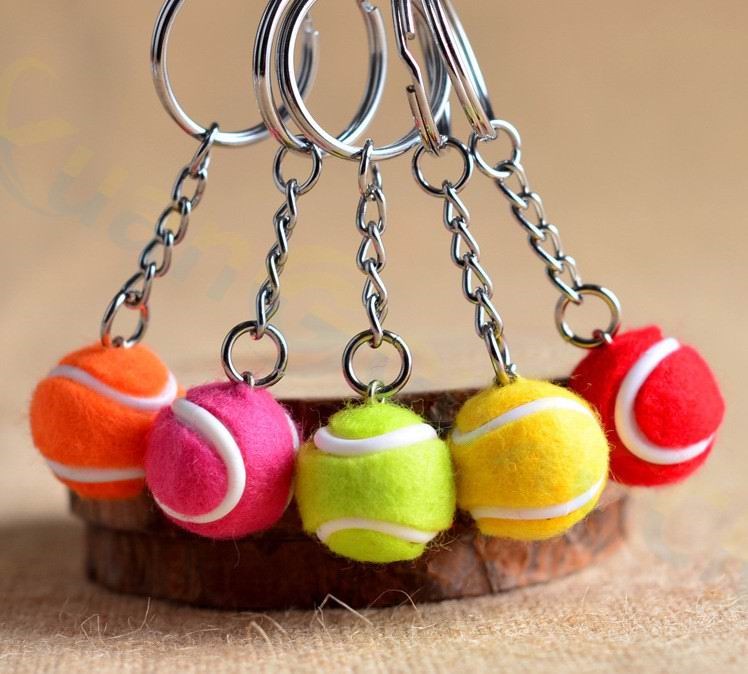 Tennis Bag Hanging Plastic Mini Tennis Key Buckle Small Accessories SportsFestival SouvenirsSchool Gift