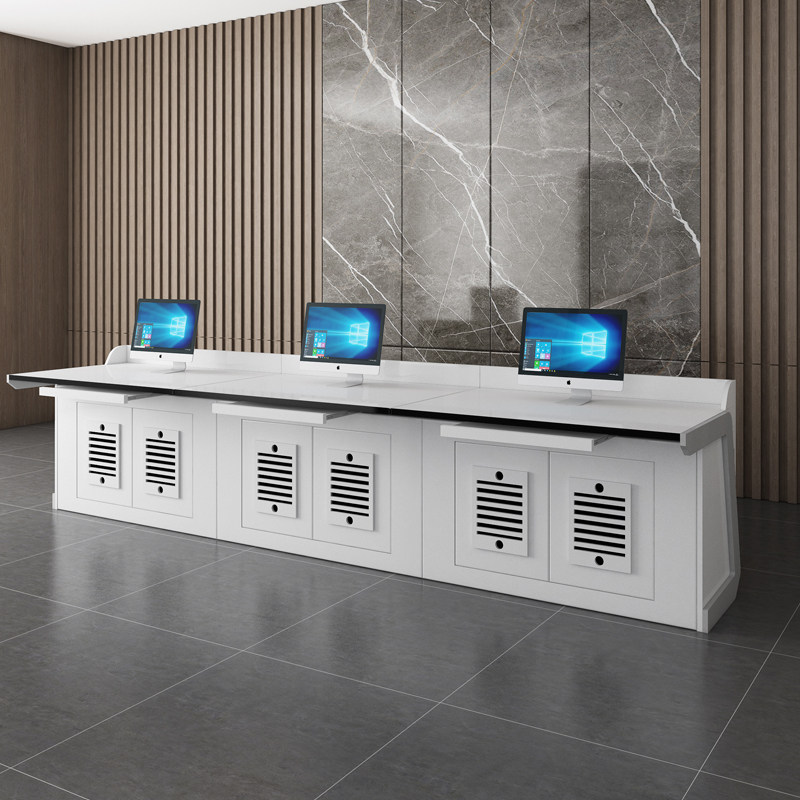 Monitoring room monitoring table console dispatching console operation console command center command table security computer table and chair combination