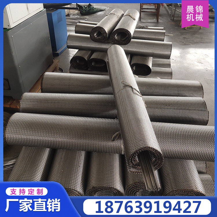 Imported 314 high temperature resistant mesh with standard piece heat treatment brazing furnace mesh with carburized herringbone type mesh belt conveyor belt