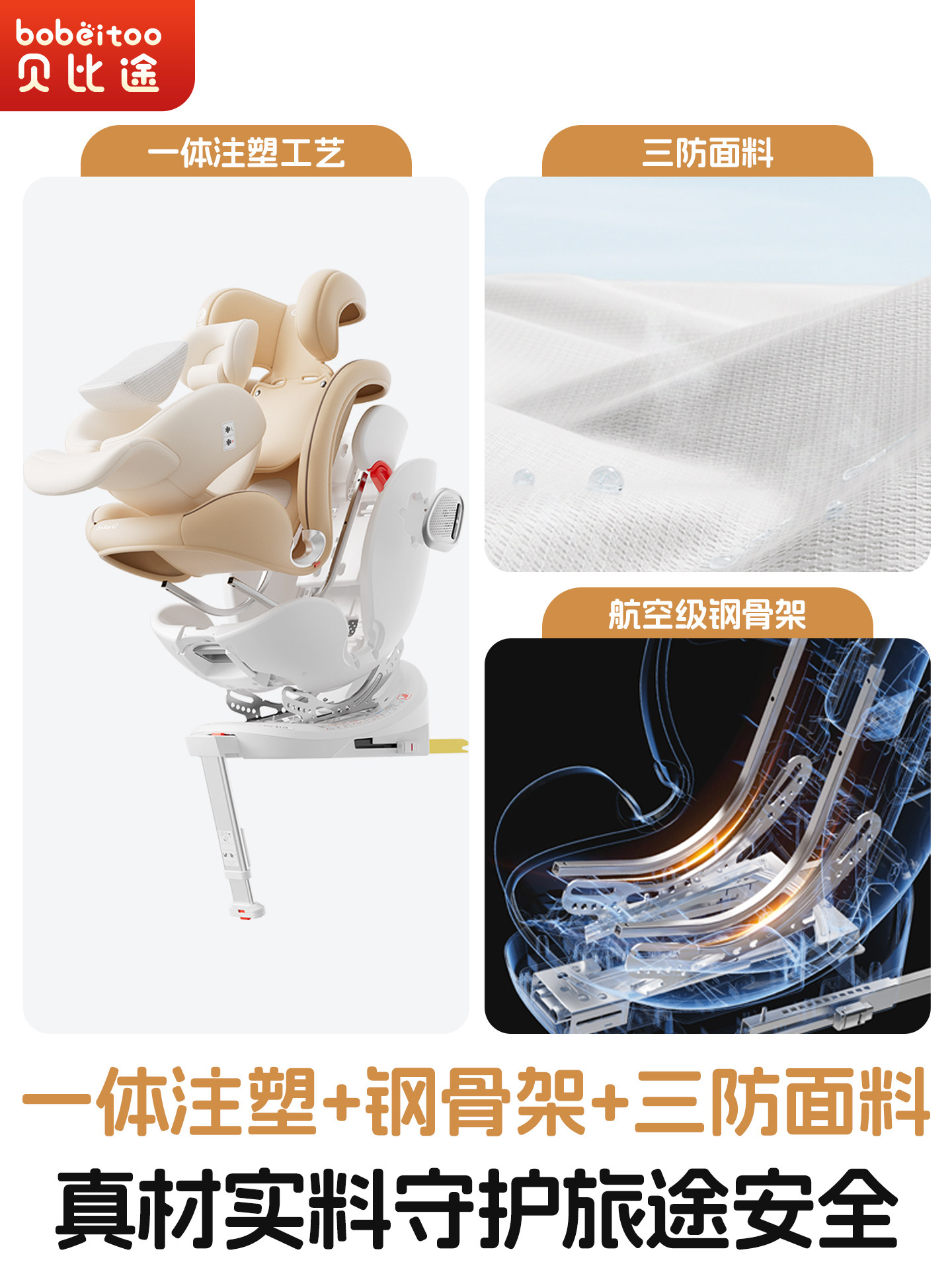 Beibitu Beian Pro Child Safety Seat for Cars, Suitable for Infants and Babies, Can Sit and Recline, Universal for Ages 0-12