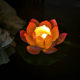 Lotus Lantern, River Lantern, Qixi Festival Lotus Lantern, Windproof Glass Cup Cover, Water Lantern with Four-Hour Candle