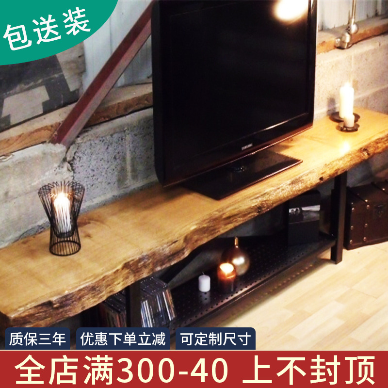 Industrial Wind Bedroom Minjuku Hotel Guesthouse TV Cabinet Room Solid Wood Main Sleeper Bench Iron Art Guest Room Simple Custom