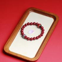 Zodiac year cinnabar bracelet with s925 silver patron saint red glass accessories elegant design for boys and girls