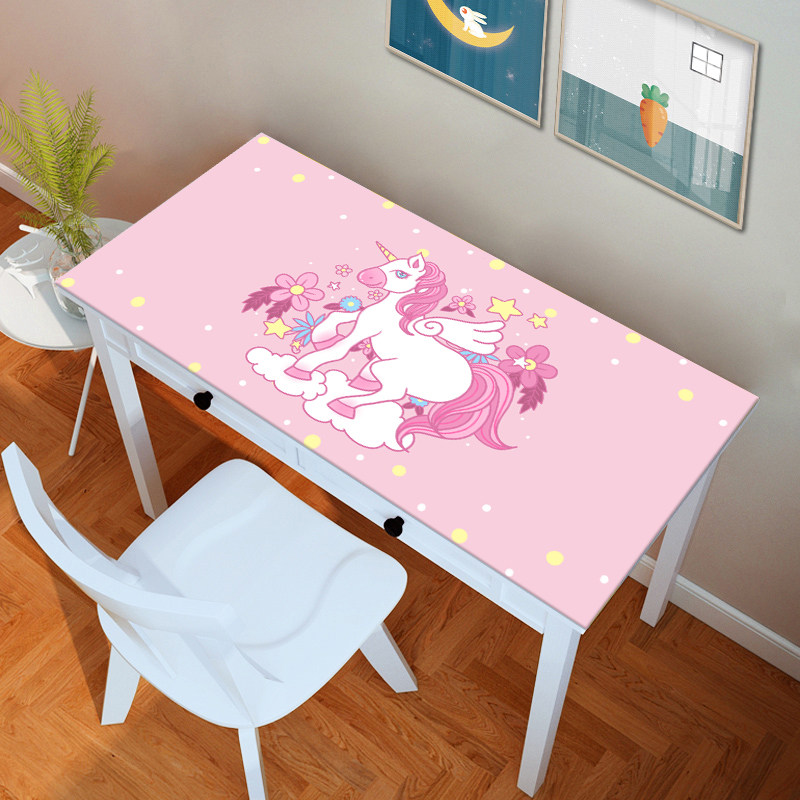 Teenage Girl Hearts Cartoon Desk Cushion Makeup Desk Desk Cloth Freshener Modern Waterproof Anti-Oil And Burn-Free Desk Mat